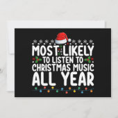 Am wahrscheinlichsten Weihnachtsmusik das ganze Ja Einladung (Vorderseite)