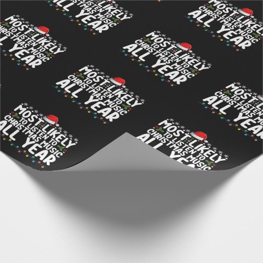 Am wahrscheinlichsten Weihnachtsmusik das ganze Ja Geschenkpapier (Ecke)