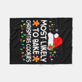 Am wahrscheinlichsten Weihnachtsplätzchen backen L Fleecedecke (Vorderseite (Horizontal))