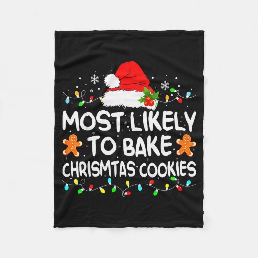 Am wahrscheinlichsten Weihnachtsplätzchen backen L Fleecedecke (Vorderseite)