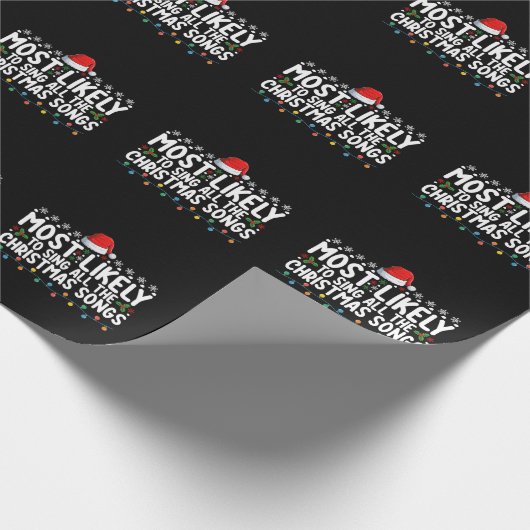 Am wahrscheinlichsten werden alle Weihnachtslieder Geschenkpapier (Ecke)