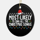 Am wahrscheinlichsten werden alle Weihnachtslieder Keramik Ornament (Links)