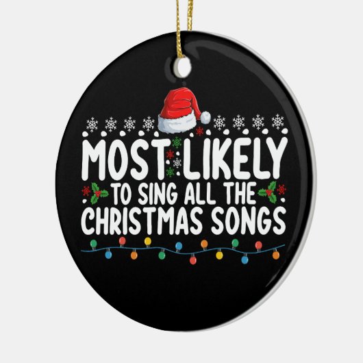 Am wahrscheinlichsten werden alle Weihnachtslieder Keramik Ornament (Links)