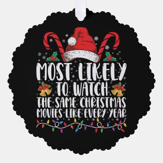 Am wahrscheinlichsten werden die gleichen Weihnach Ornament Karte (Vorderseite)