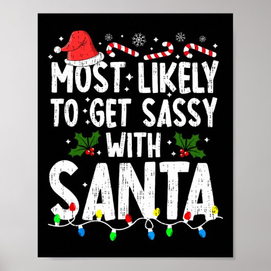 Am wahrscheinlichsten werden Sie mit Weihnachten W Poster (Vorne)