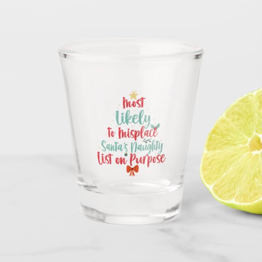 Am wahrscheinlichsten werden Weihnachten auf der s Schnapsglas (Vorderseite)