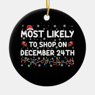 Am wahrscheinlichsten wird am 24. Dezember Weihnac Keramik Ornament