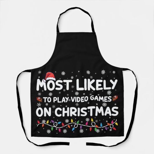 Am Wahrscheinlichsten wird an Weihnachten Videospi Schürze (Vorderseite)