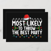 Am wahrscheinlichsten wird das beste Party Weihnac Einladung (Vorne/Hinten)
