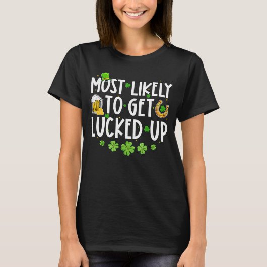 Am wahrscheinlichsten wird das Kleeblatt St Patric T-Shirt (Vorderseite)