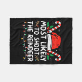 Am wahrscheinlichsten wird das Rentier Weihnachten Fleecedecke (Vorderseite (Horizontal))
