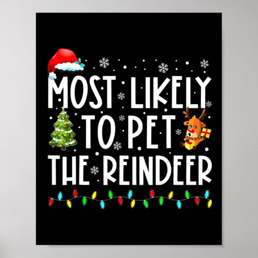 Am Wahrscheinlichsten wird das Rentier Weihnachten Poster (Vorne)