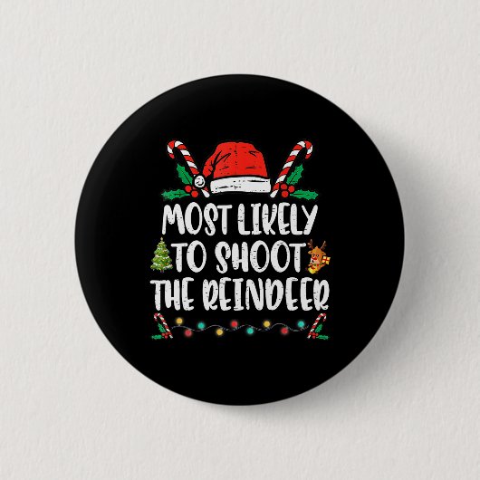 Am wahrscheinlichsten wird das Weihnachten der Ren Button (Vorderseite)