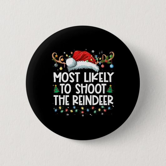 Am wahrscheinlichsten wird das Weihnachten der Ren Button (Vorderseite)