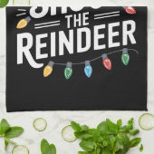 Am wahrscheinlichsten wird das Weihnachten der Ren Geschirrtuch (Gefaltet)