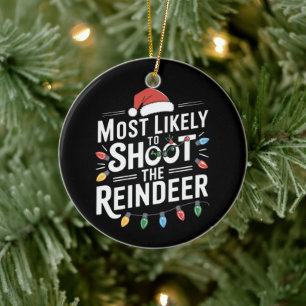 Am wahrscheinlichsten wird das Weihnachten der Ren Keramik Ornament