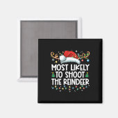 Am wahrscheinlichsten wird das Weihnachten der Ren Magnet (Vorderseite/Rückseite)