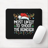 Am wahrscheinlichsten wird das Weihnachten der Ren Mousepad (Mit Mouse)