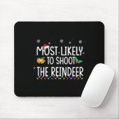 Am wahrscheinlichsten wird das Weihnachten der Ren Mousepad (Mit Mouse)
