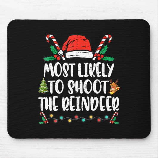 Am wahrscheinlichsten wird das Weihnachten der Ren Mousepad (Vorne)