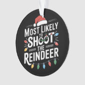 Am wahrscheinlichsten wird das Weihnachten der Ren Ornament (Vorderseite)