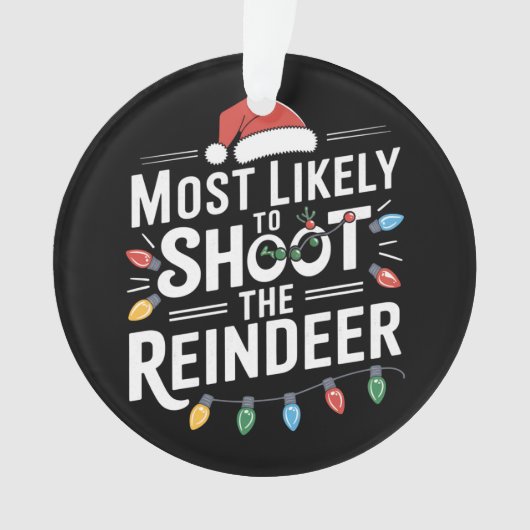 Am wahrscheinlichsten wird das Weihnachten der Ren Ornament (Vorderseite)