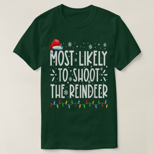 Am wahrscheinlichsten wird das Weihnachten der Ren T-Shirt (Design vorne)