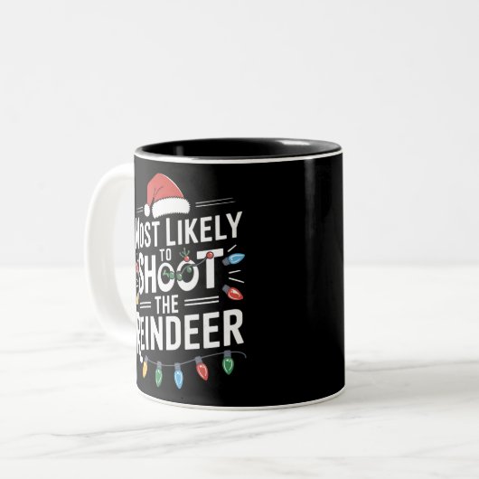 Am wahrscheinlichsten wird das Weihnachten der Ren Zweifarbige Tasse (Vorderseite Links)