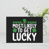 Am wahrscheinlichsten wird der glückliche St. Patr Einladung (Stehend Vorderseite)