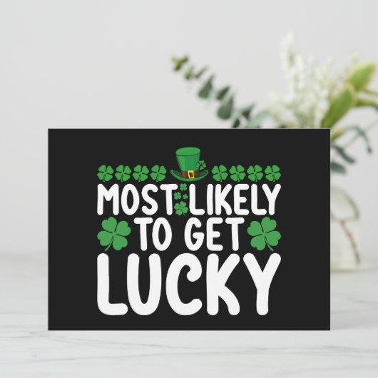 Am wahrscheinlichsten wird der glückliche St. Patr Einladung (Stehend Vorderseite)