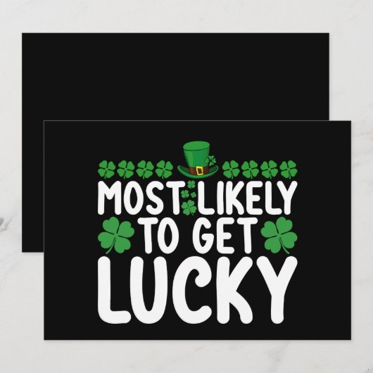 Am wahrscheinlichsten wird der glückliche St. Patr Einladung (Vorne/Hinten)