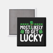 Am wahrscheinlichsten wird der glückliche St. Patr Magnet (Vorderseite/Rückseite)