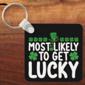 Am wahrscheinlichsten wird der glückliche St. Patr Schlüsselanhänger (Vorderseite)