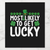 Am wahrscheinlichsten wird der glückliche St. Patr Weinetikett (Einzelnes Label)