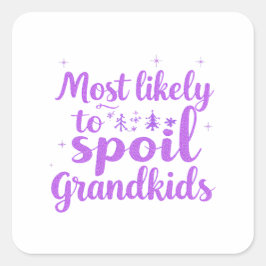 Am wahrscheinlichsten wird der Grosskinder-Familie Quadratischer Aufkleber