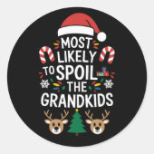 Am wahrscheinlichsten wird der Grosskinder-Familie Runder Aufkleber (Vorderseite)