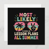 Am wahrscheinlichsten wird die Arbeit an Lektionsp Einladung (Vorne/Hinten)