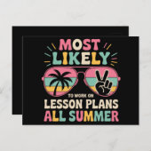 Am wahrscheinlichsten wird die Arbeit an Lektionsp Postkarte (Vorne/Hinten)