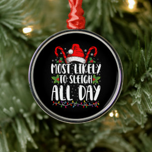 Am wahrscheinlichsten wird die ganze Weihnachtsfam Ornament Aus Metall