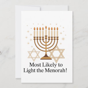 Am wahrscheinlichsten wird die jüdische Menorah Ha Einladung