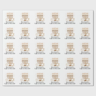Am wahrscheinlichsten wird die jüdische Menorah Ha Geschenkpapier