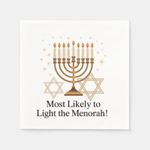 Am wahrscheinlichsten wird die jüdische Menorah Ha Serviette
