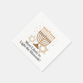 Am wahrscheinlichsten wird die jüdische Menorah Ha Serviette (Ecke)