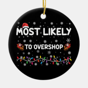 Am wahrscheinlichsten wird die Weihnachtseinkaufs- Keramik Ornament