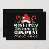 Am wahrscheinlichsten wird eine Weihnachtsfamilie Einladung (Vorne/Hinten)