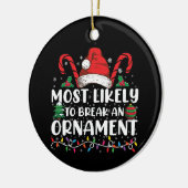 Am wahrscheinlichsten wird eine Weihnachtsfamilie  Keramik Ornament (Links)