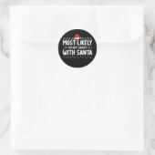 Am wahrscheinlichsten wird es mit Weihnachten Holi Runder Aufkleber (Tasche)