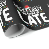 Am wahrscheinlichsten wird es spät Weihnachtsfamil Geschenkpapier (Rolleneckpunkt)