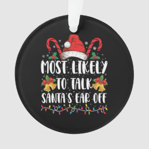 Am wahrscheinlichsten wird Familie Xmas von Santas Ornament