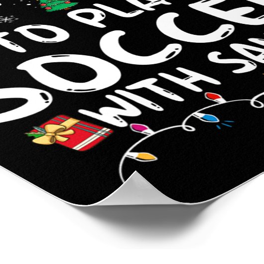 Am wahrscheinlichsten wird Fußball mit der Weihnac Poster (Ecke)